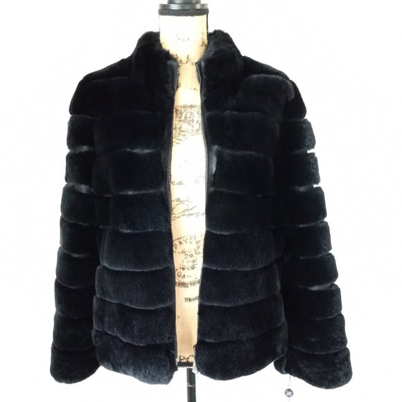 NWT Belle Fare The Cairo Black Rabbit Fur Jacket - Picture 13 of 14